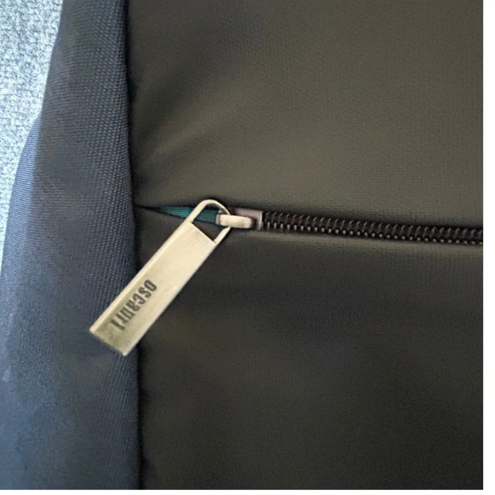 Oscaurt Anti Theft Laptop Backpack Blue Black USB Charging Port Travel Bag